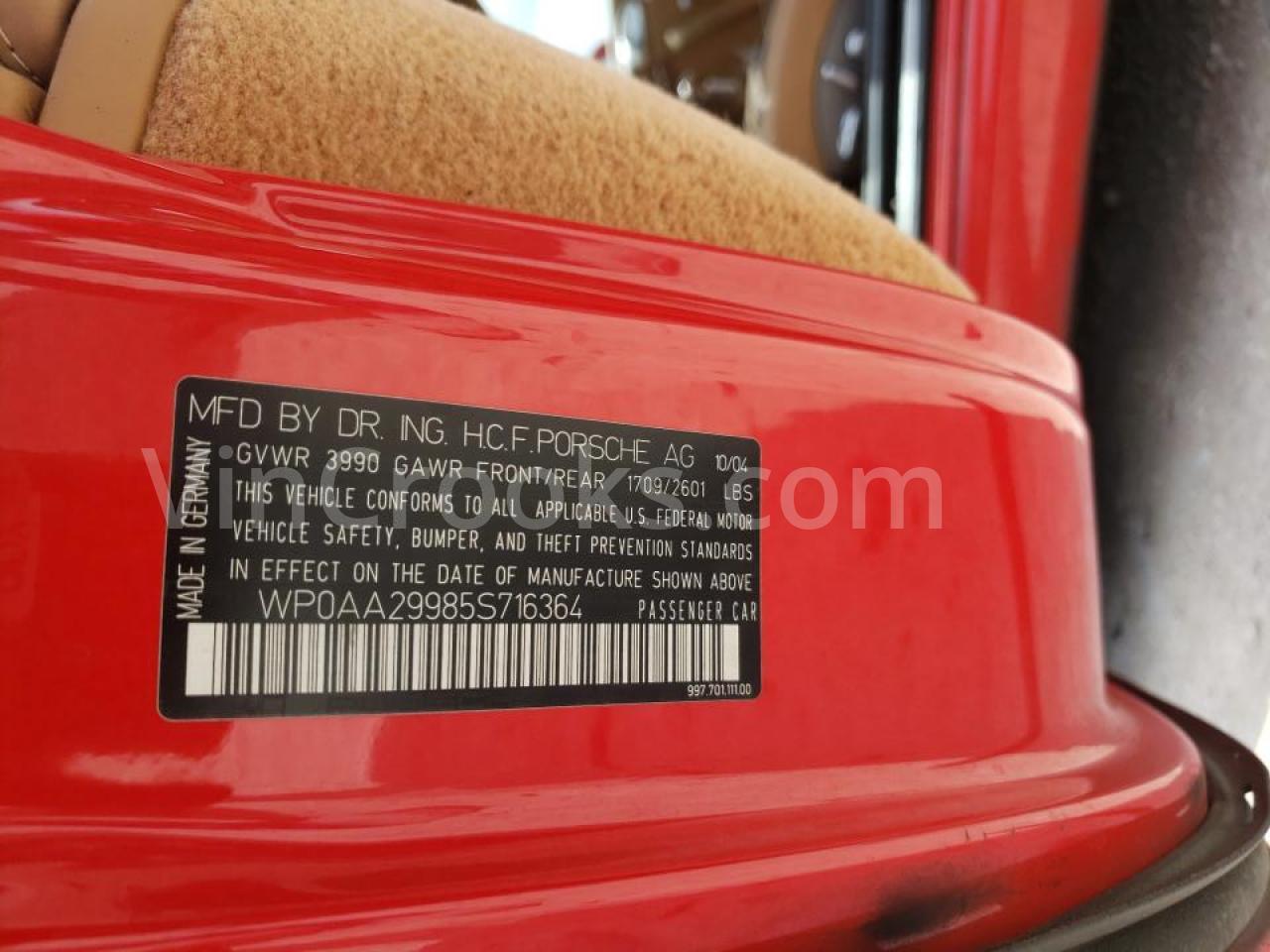 WP0AA29985S716364