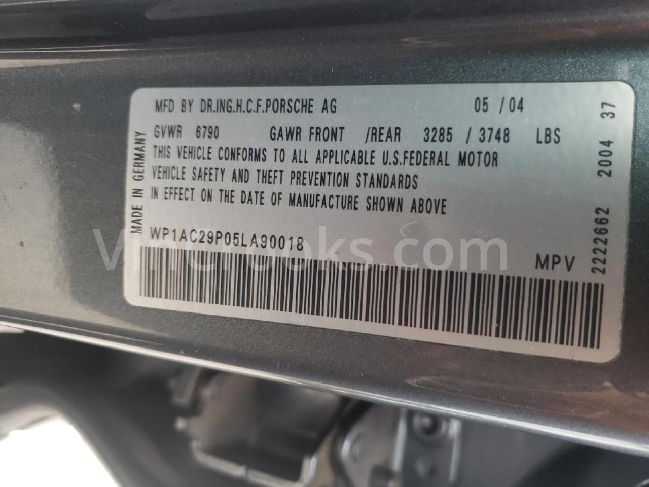 WP1AC29P05LA90018