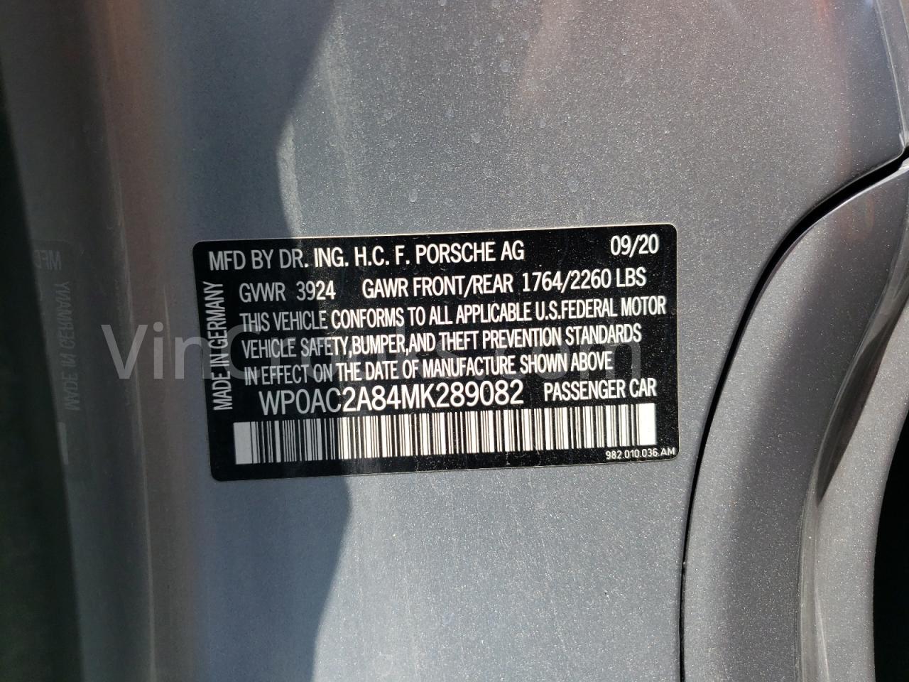 WP0AC2A84MK289082