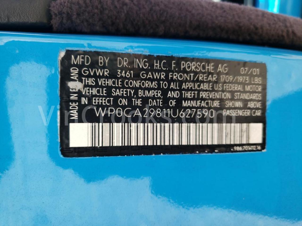 WP0CA29811U627590