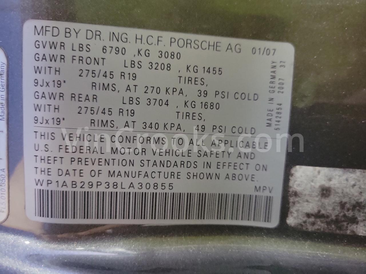 WP1AB29P38LA30855