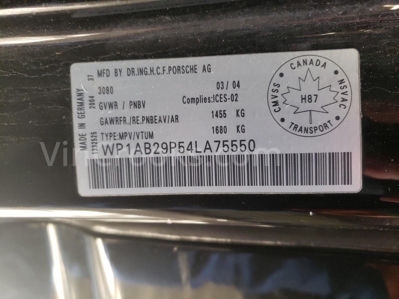 WP1AB29P54LA75550