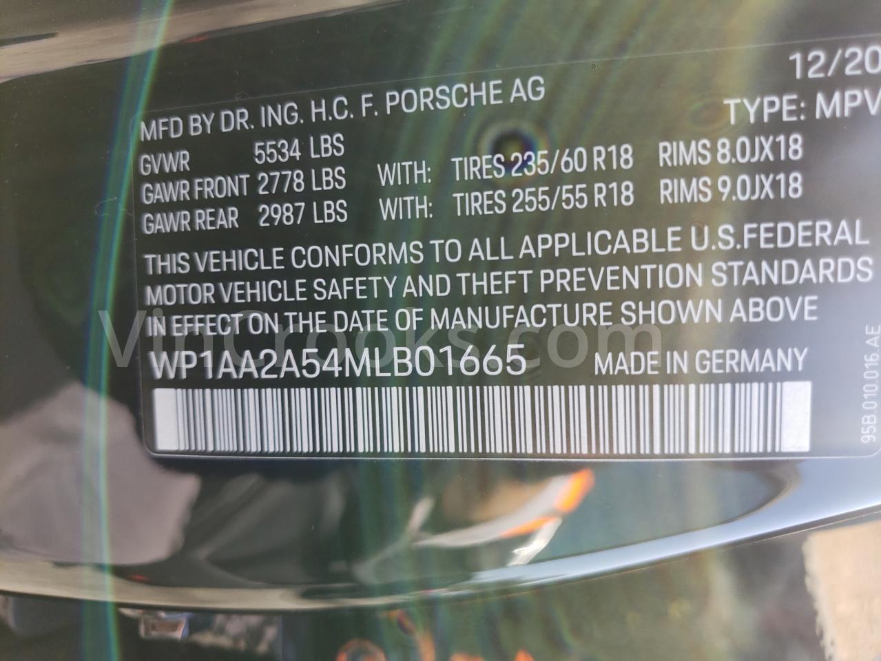 WP1AA2A54MLB01665