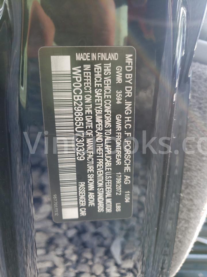 WP0CB29885U730329