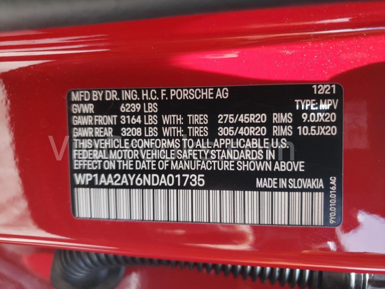 WP1AA2AY6NDA01735