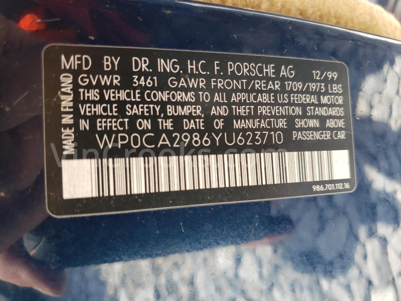 WP0CA2986YU623710