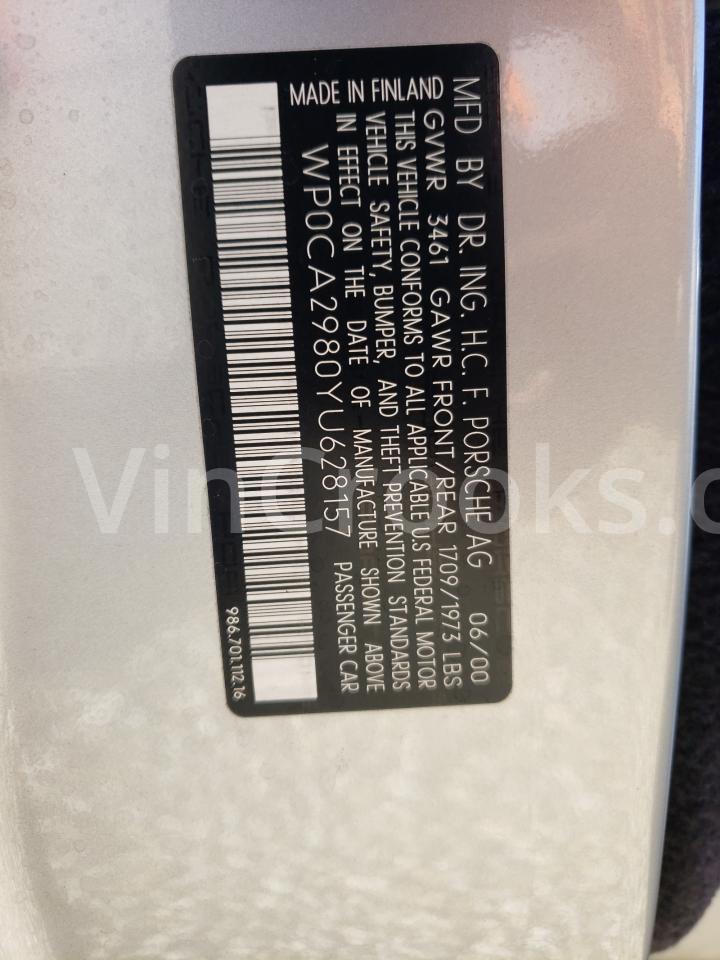WP0CA2980YU628157
