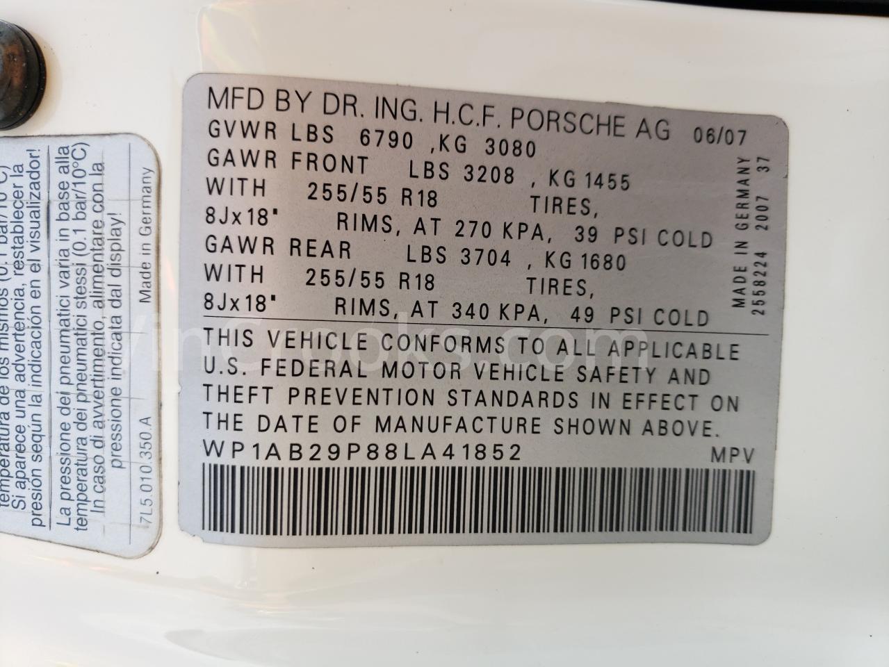 WP1AB29P88LA41852