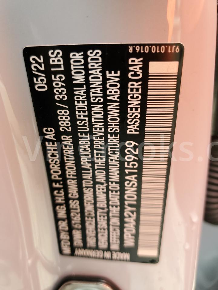 WP0AA2Y10NSA15929
