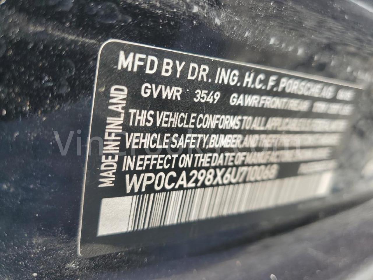 WP0CA298X6U710068