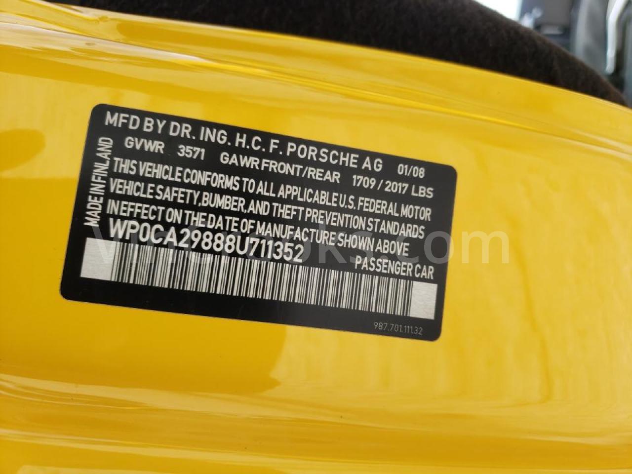 WP0CA29888U711352