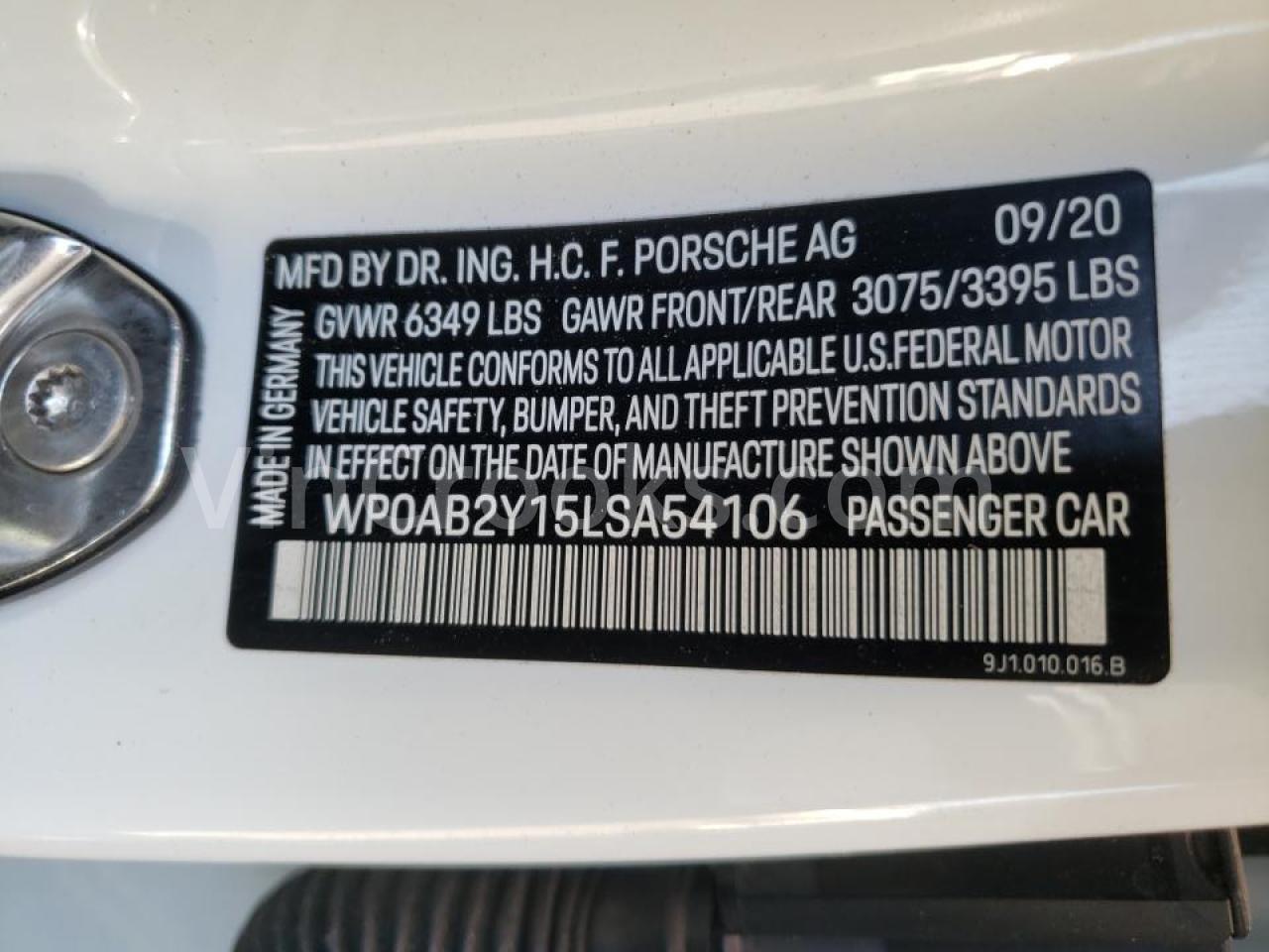 WP0AB2Y15LSA54106