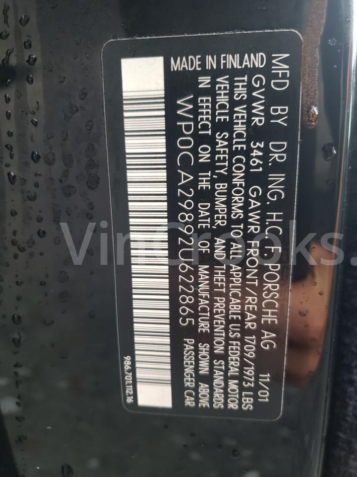 WP0CA29892U622865