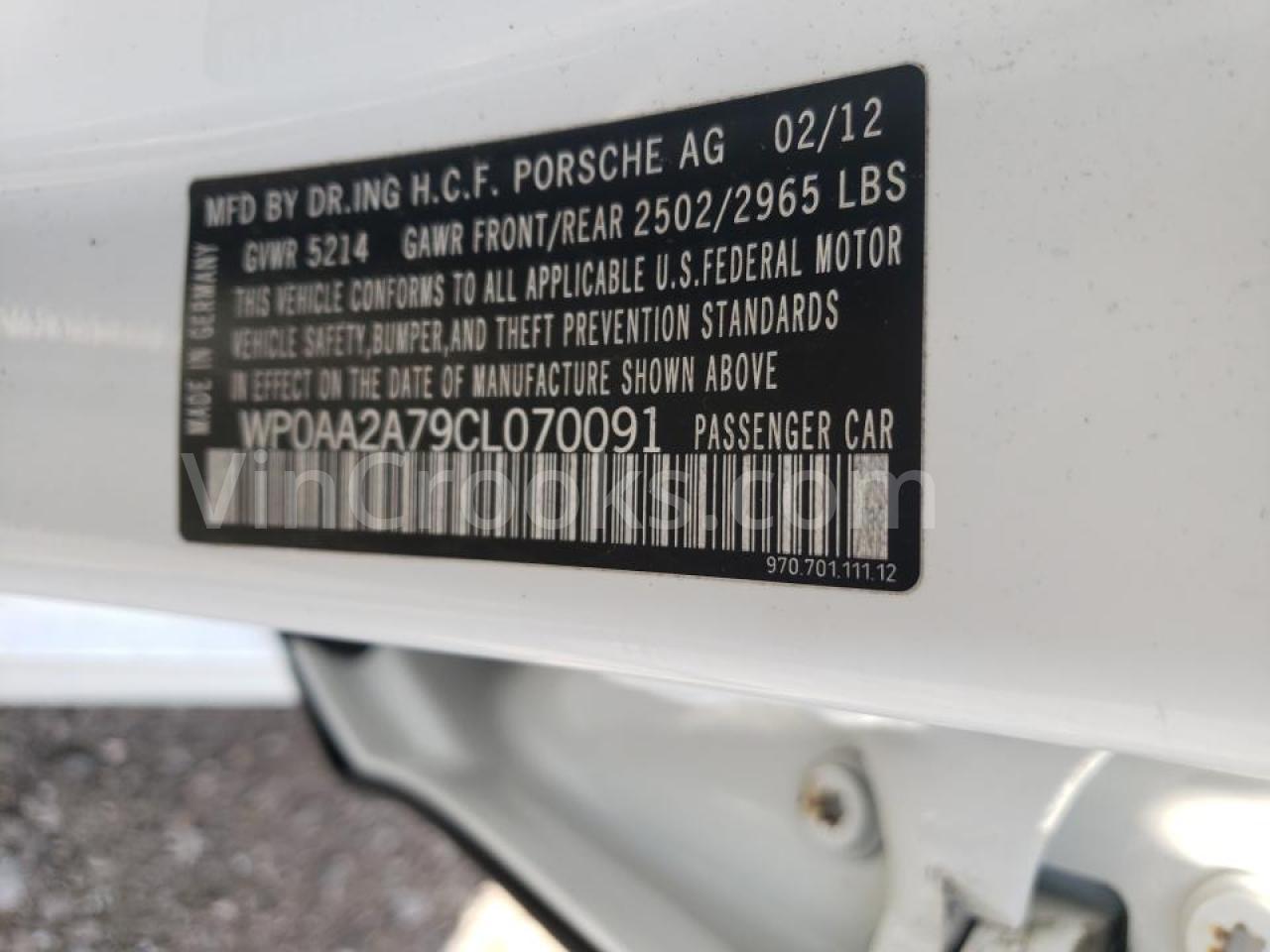 WP0AA2A79CL070091