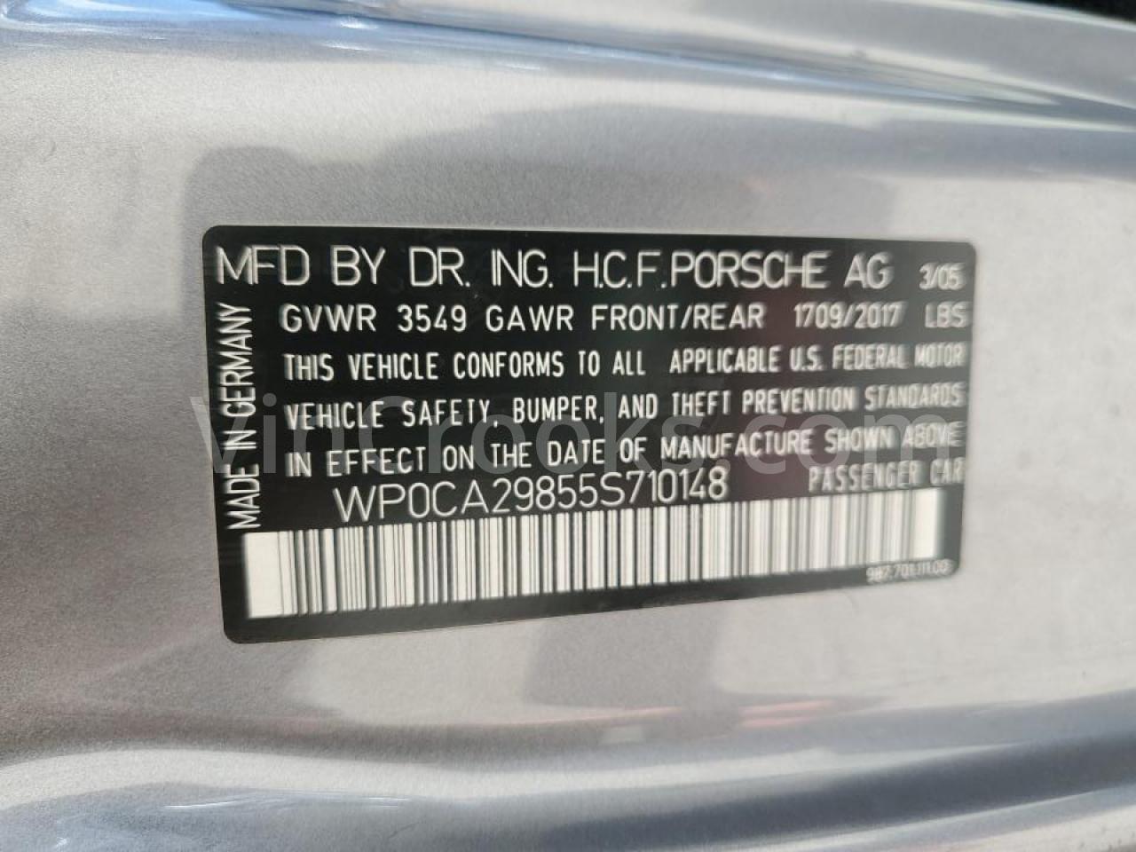 WP0CA29855S710148