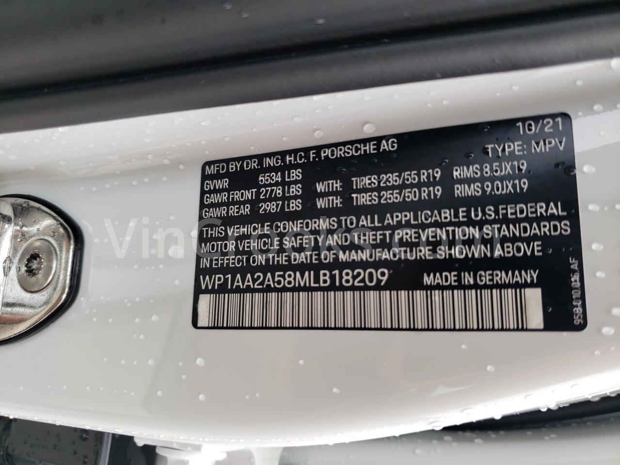 WP1AA2A58MLB18209