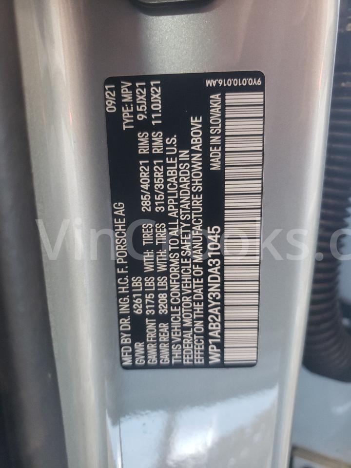 WP1AB2AY3NDA31045