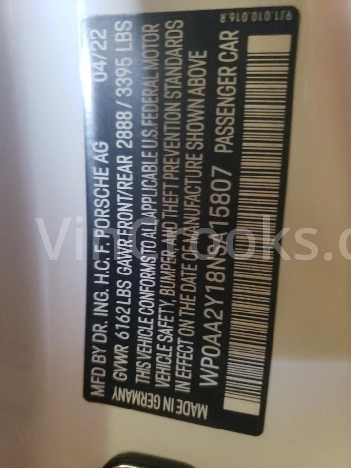 WP0AA2Y18NSA15807